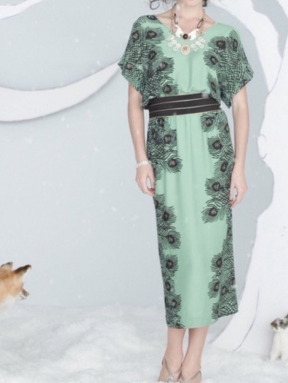 Anthro’s Corey Lynn Calter Plumes Peacock Feather Dress